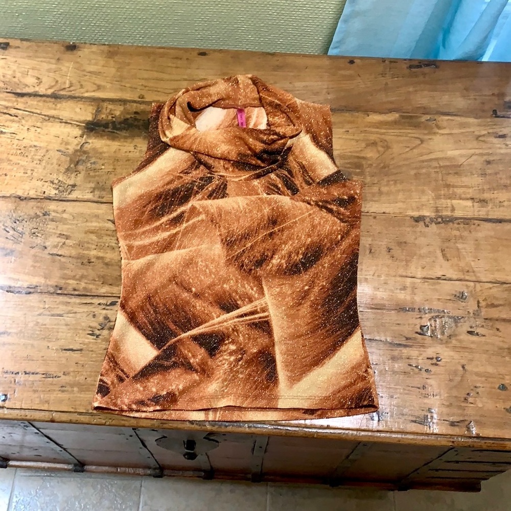 Sweet Baby Jane Brown/Tan Multi Glitter Top